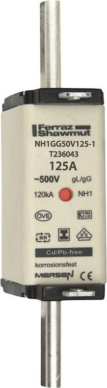3 Stk. Mersen NH-Sicherungseinsatz SG NH1GG50V125-1