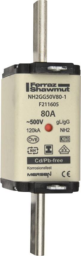 Mersen NH-Sicherungseinsatz SG NH2GG50V80-1
