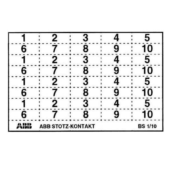ABB Stotz S&J Kennzeichnungsschild BS-1/10