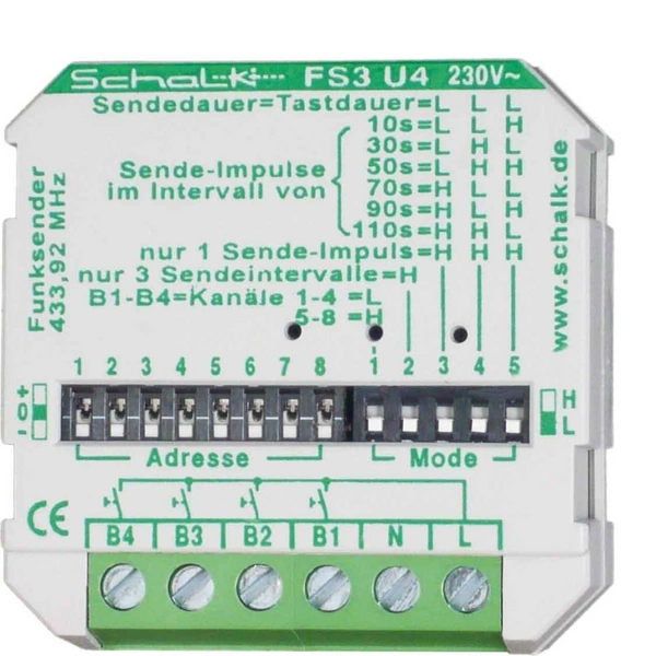 Schalk Funk-Sender UP FS3 U4 (230V AC) Schalk Funk-Sender UP FS3 U4 (230V AC)