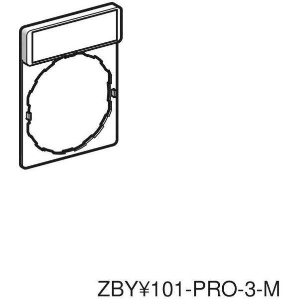 10 Stück Schneider Electric Schildträger ZBY2385