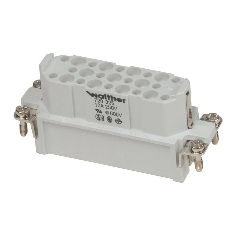 Walthor 720 325 Elektroanschlussblock, 10A 250V, 16-polige Ausführung mit Schraubklemmen, geeignet für Hochspannungsanwendungen.