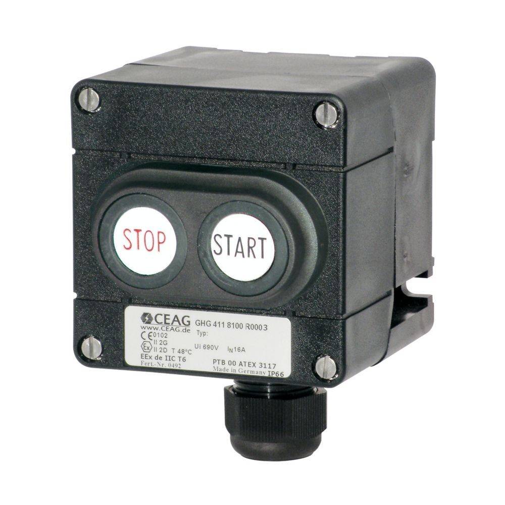 Ceag Sicherheitst. Doppeldrucktaster GHG 411 8100 R0009