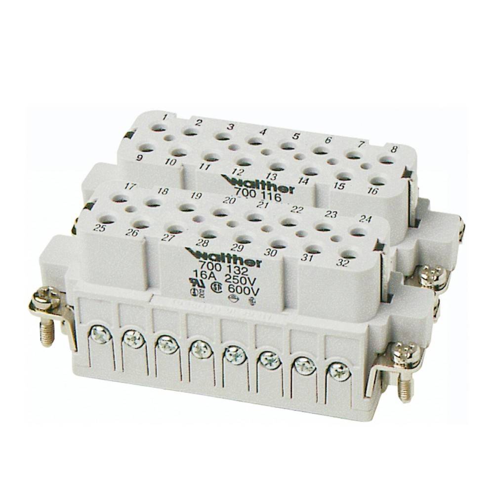 Industrieller elektrischer Anschlussblock mit mehreren Anschlusspunkten, gekennzeichnet mit technischen Spezifikationen, verwendet für Verdrahtung in Steuerungssystemen.