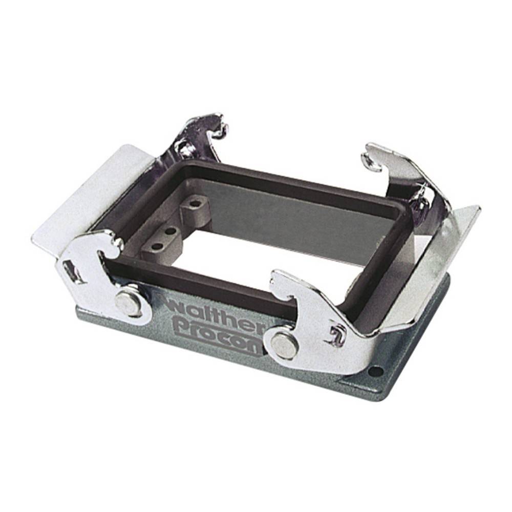 Metall-Rahmenverbinder mit vier Verriegelungsmechanismen, gekennzeichnet mit 'Walther Procon'.