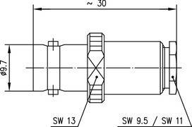 Telegärtner BNC-Kabelbuchse 100023537