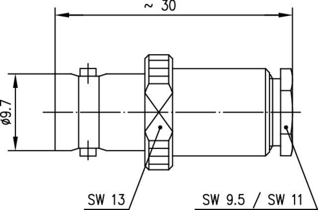 Telegärtner BNC Kabelbuchse 100023403