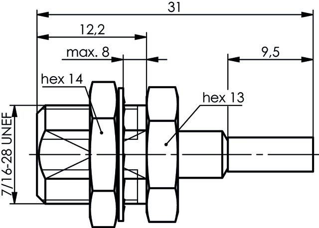 Telegärtner FME-Einbaustecker 100025647