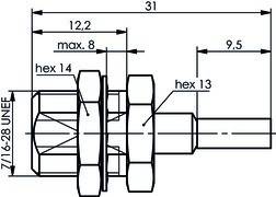 Telegärtner FME-Einbaustecker 100025647