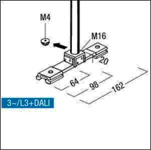 Zumtobel Group Befestigungsstück 3ph sw S2 800470