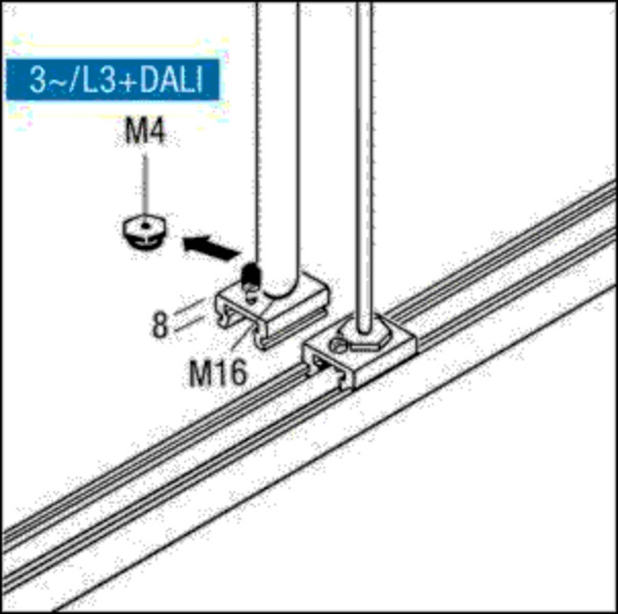 Zumtobel Group Befestigungsstück 3ph ws S2 802620