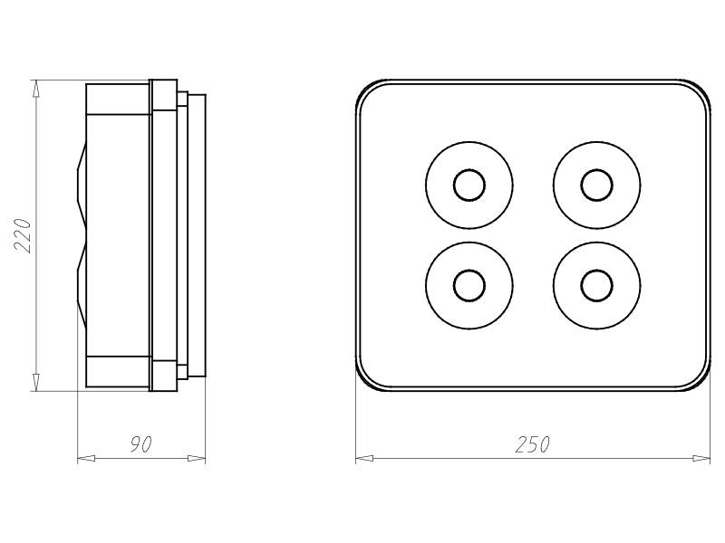 Kaiser BB-Einbaugehäuse 1297-22