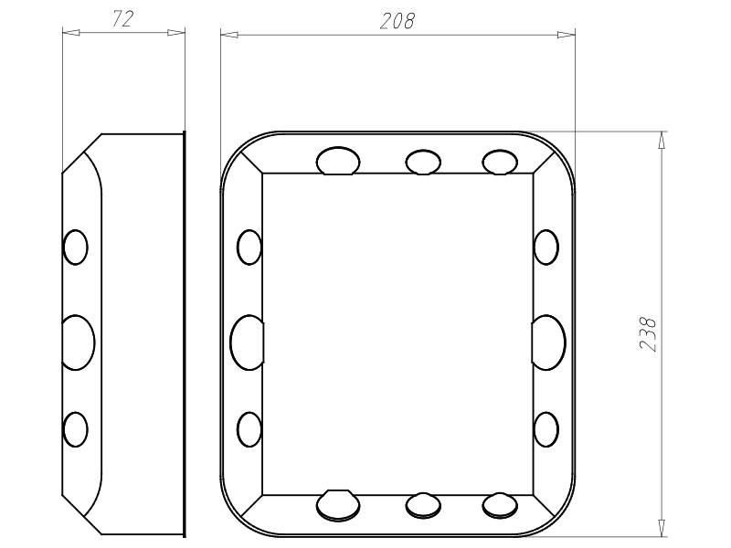 Kaiser HW-Einbaugehäuse 9197-22