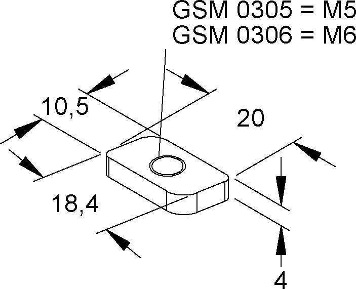 Niedax Gleitmuttern GSM 0305