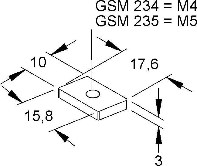 Niedax Gleitmutter GSM 235