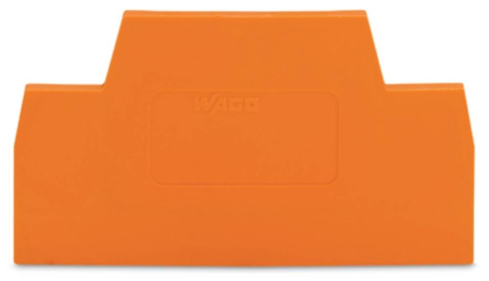Ein orangefarbenes Übergangsmodul-Gehäusedeckel mit der Prägung 