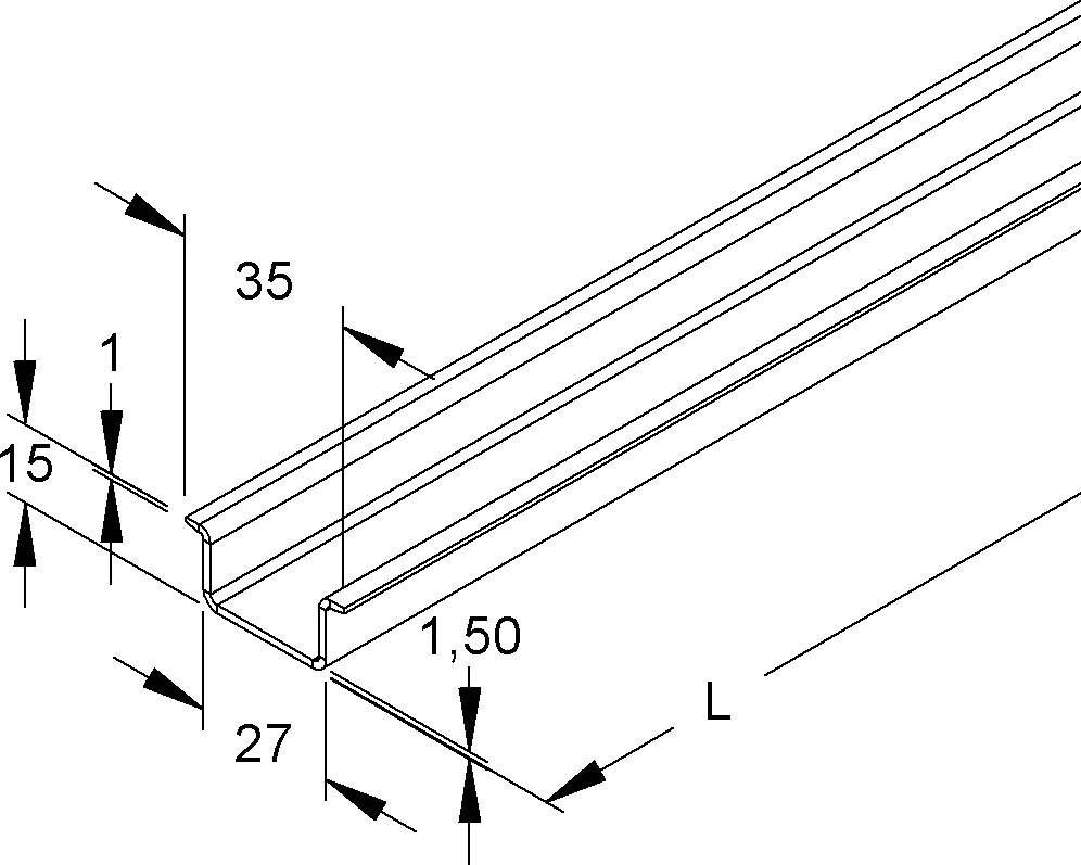 Niedax Tragschiene 2934/2 GO