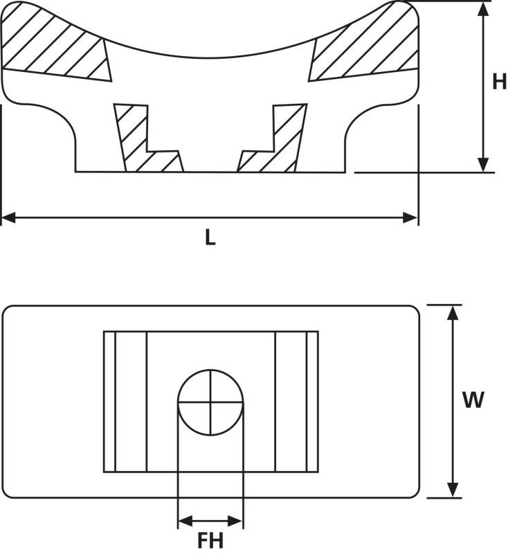 HellermannTyton Befestigungssockel LKCSF1-N66-NA-C1