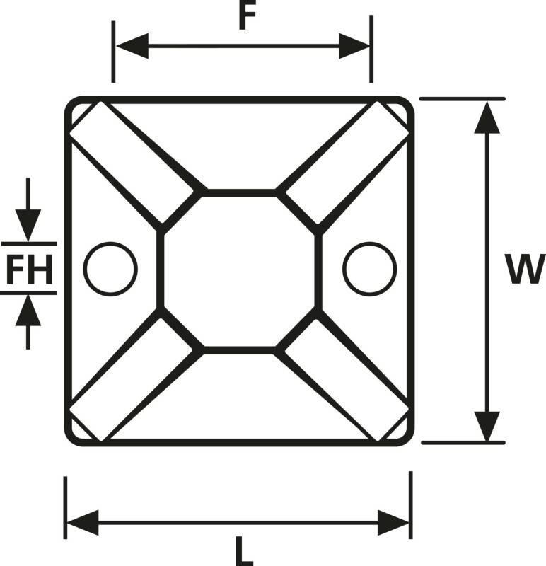 HellermannTyton Befestigungssockel MB3-N66-NA-C1