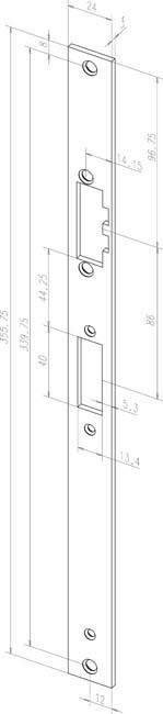Assa Abloy effeff Distanzblech f.Schliessbl. Z65-31B35----01