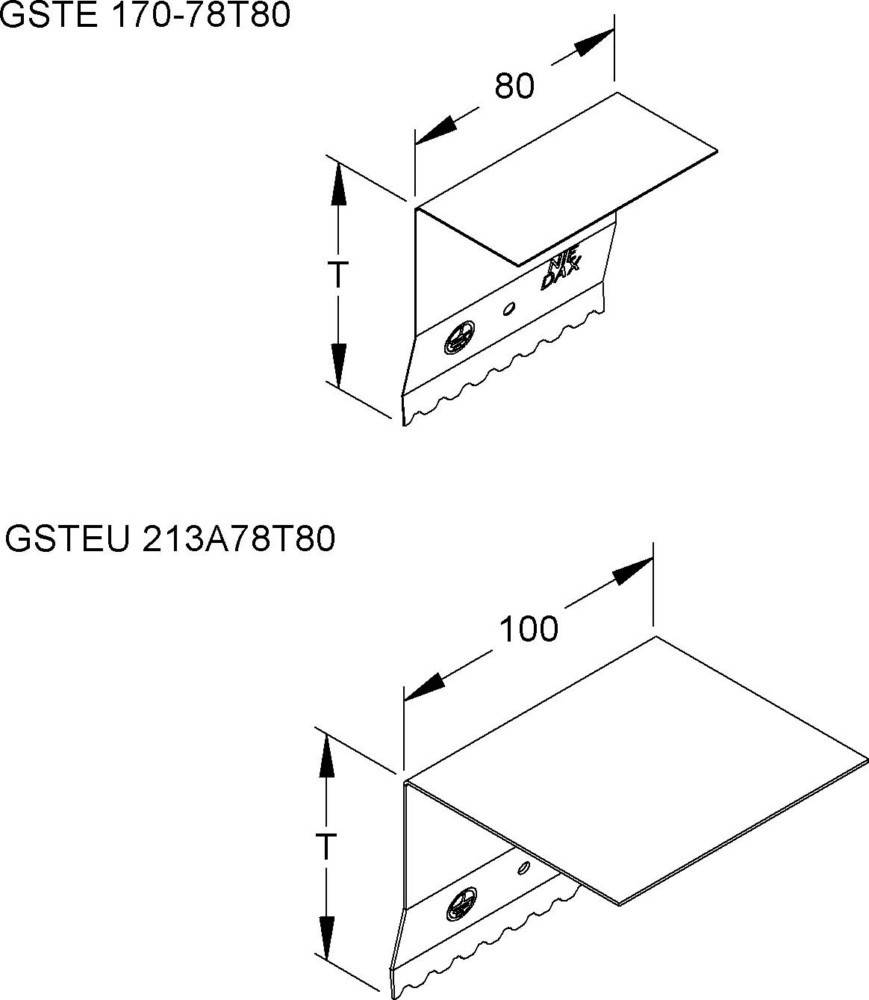 Niedax Stoßstellenverbinder GSTE 170-78T100