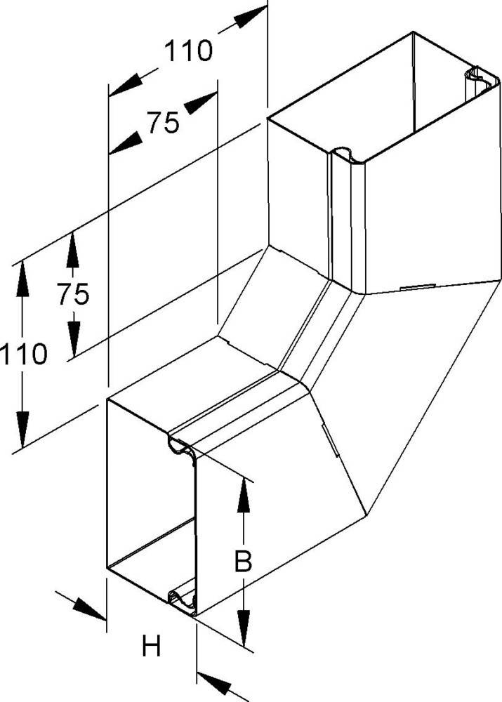 Niedax Flachwinkel, 90 Grad LUWD 60.100 E3