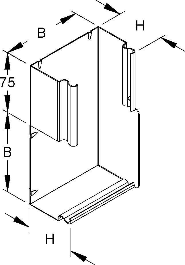 Niedax Vertikaleckeinsatz LUWE 60.100 W