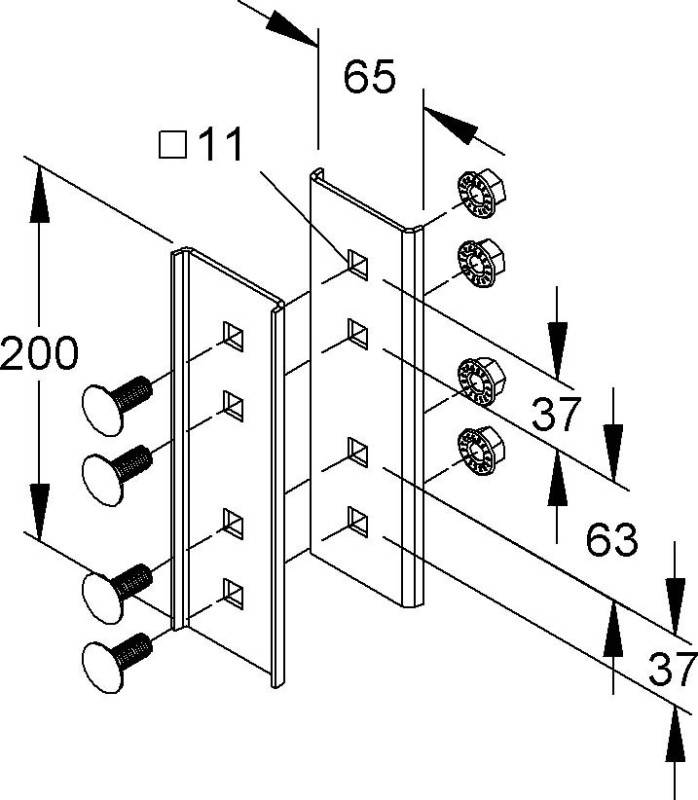 Niedax Längsverbinder VBI 80