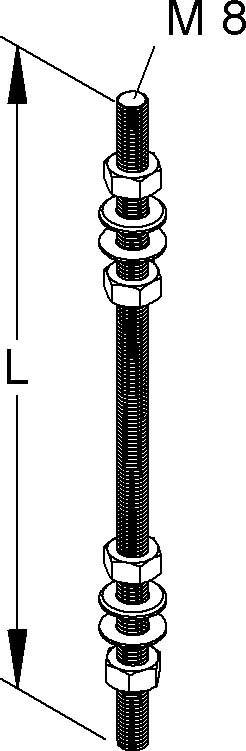 Niedax Gewindestäbe M 8/200