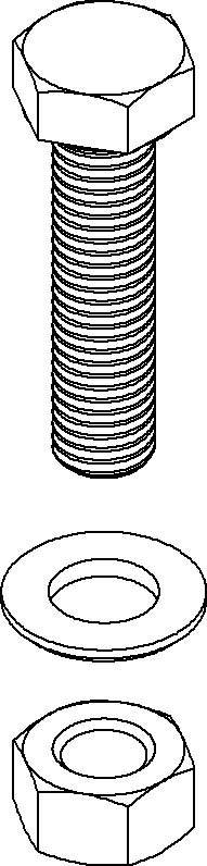 10 Stk. Niedax Sechskantschrauben SKM 8X16 E5