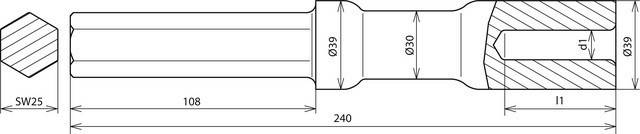 DEHN Hammereinsatz HETE20SW25VHACSTBLAN