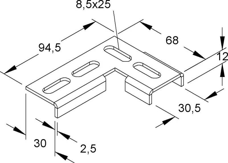 Niedax Winkel-Verbindung WVR 30