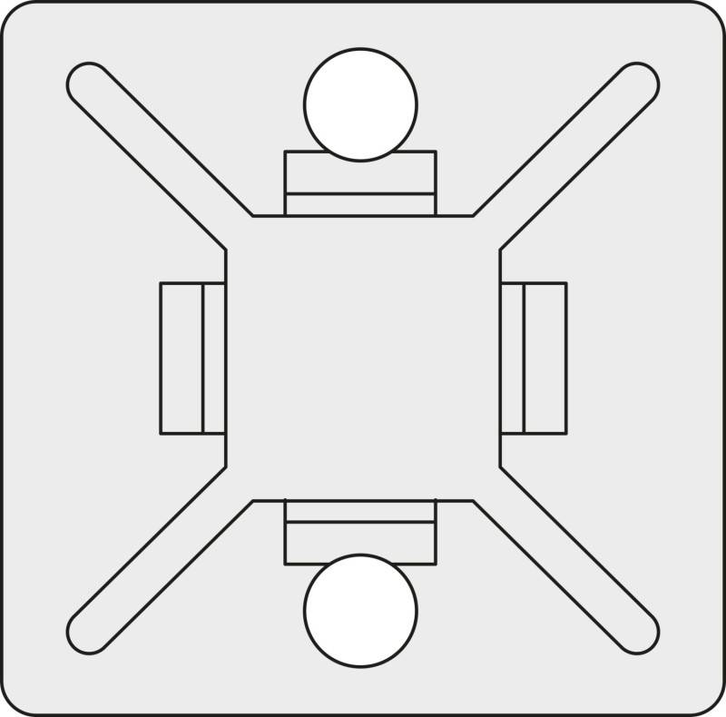 HellermannTyton Klebesockel MB5A3-N66-BK-C1