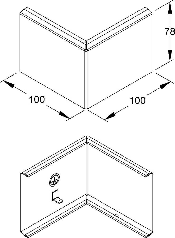 Niedax Gerätekanal-Eckeinsatz GKE 78/100 W
