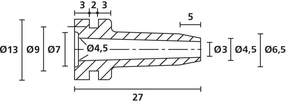 1000 Stk. HellermannTyton Knickschutz-Tülle HV2101-PVC-BK-M1