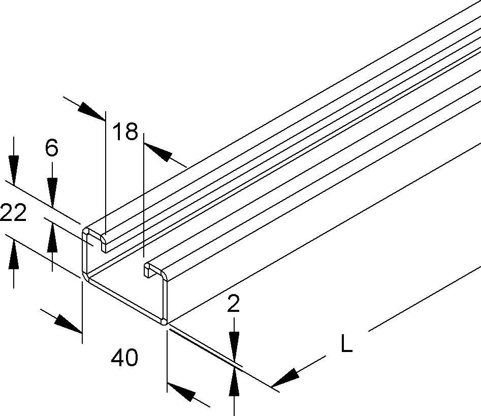 Niedax Ankerschiene 2986/2 FO