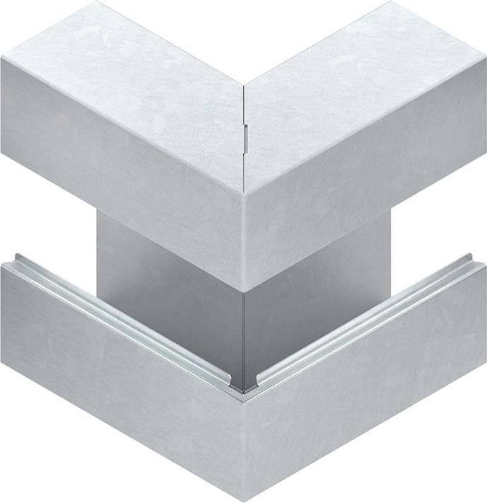 2 Stk. Niedax Gerätekanal-Außeneck GKA 220-78T80 W