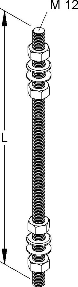 Niedax Gewindestange M 12/200
