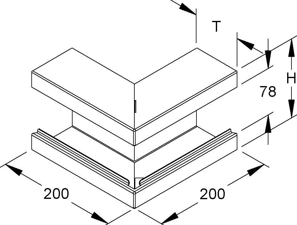 Niedax Gerätekanal-Außeneck GKA 110-78T80 R