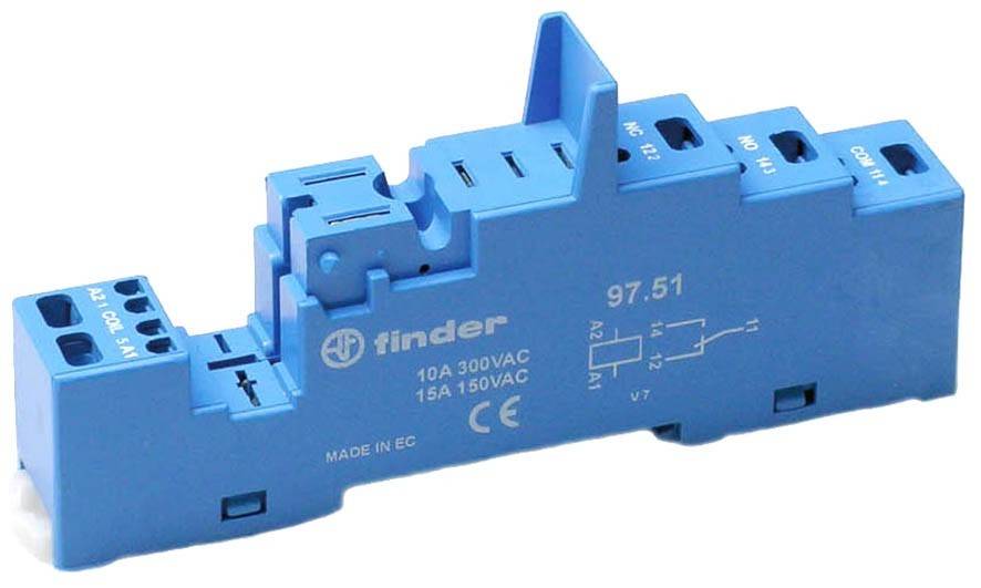 Finder Zugfederklemmenfassung 97.51