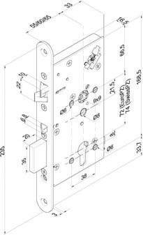 Assa Abloy effeff Sicherheitsschloss 709 709X601PZ---G45