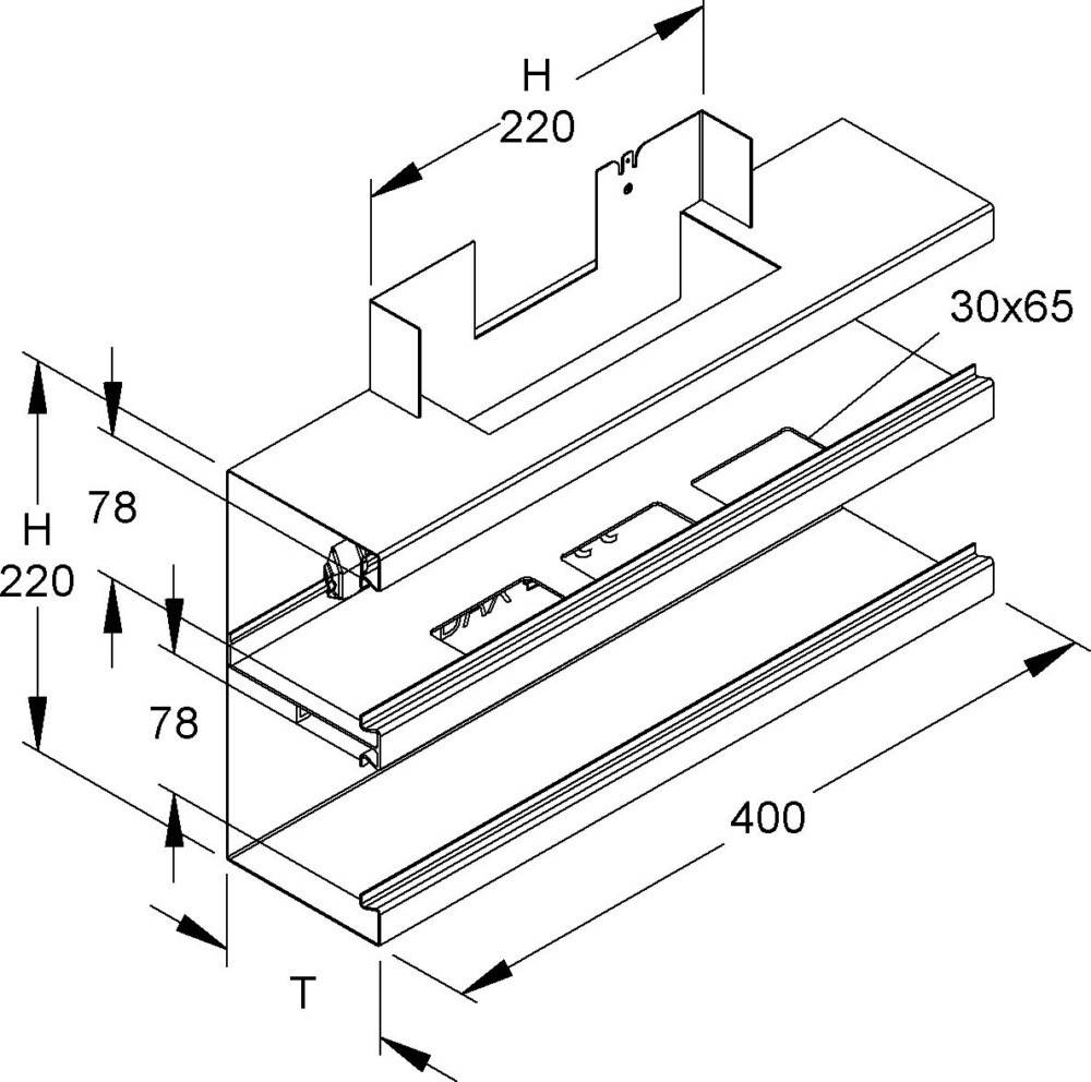 Niedax GK-T-Stück 90Gr. DKT 220-78T100 WA
