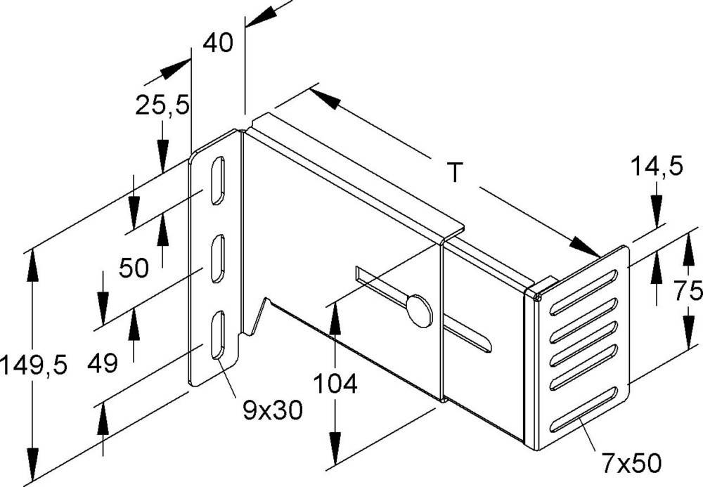 Niedax Befestigungskonsole GBKV 120-180