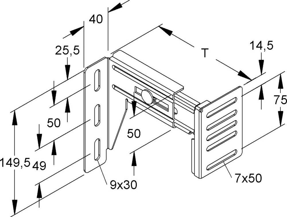 Niedax Befestigungskonsole GBKV 160-220/50