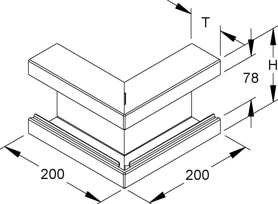 Niedax Gerätekanal-Außeneck GKA 110-78 S