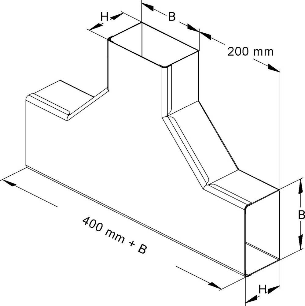 Niedax T-Stück, 90 Grad LUTC 80.080 E3