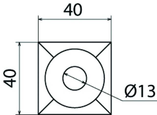 DEHN Druckplatte Al 40x40x6mm DP 40 40 B13 AL