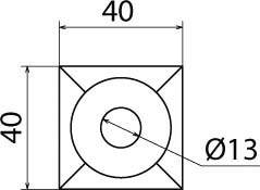 DEHN Druckplatte Al 40x40x6mm DP 40 40 B13 AL