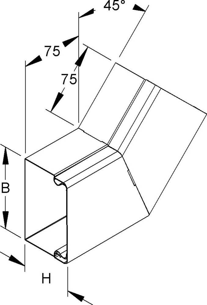 Niedax Flachwinkel 45 Grad LUWB 40.060 E3