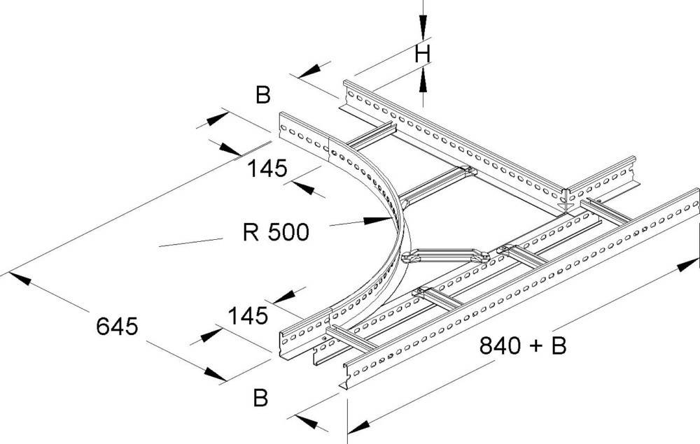Niedax T-Abgang links KLAL 60.403 F